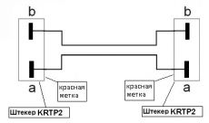 Телекоммонтаж Шнур соединительный 2/2, 2-полюсный, с 2 штекерами типа LSA / KRTP2